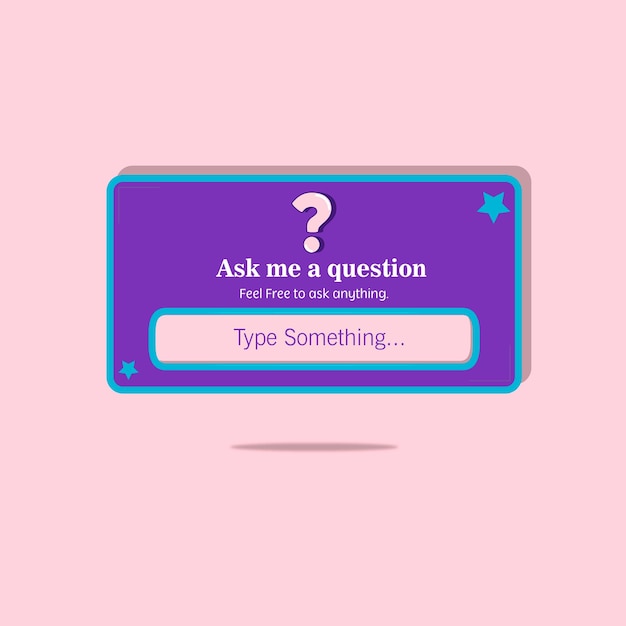 Boks Spørgsmål engagement interface mockup Premium Vector
