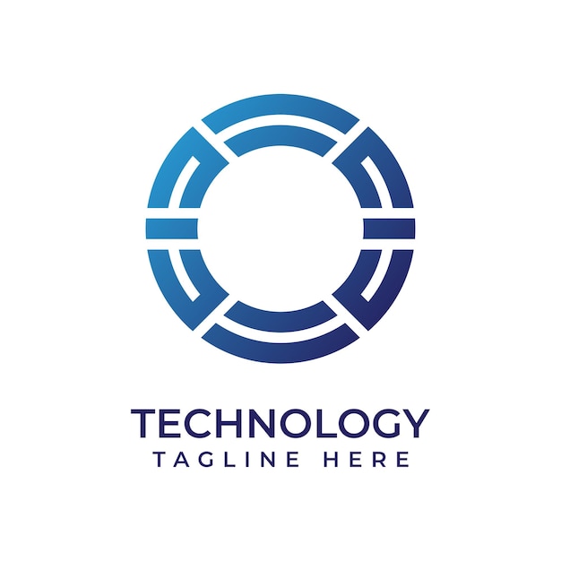 Bokstaven O eller cirkel, techlogotypdesign