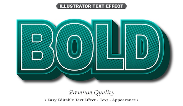 Bold 3d editable text style effect