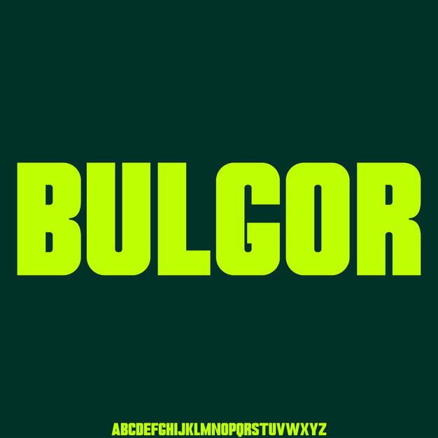 bold and unique display alphabet font vector