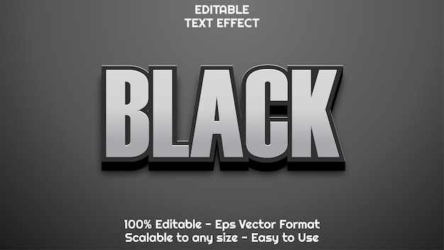 bold black text effect style