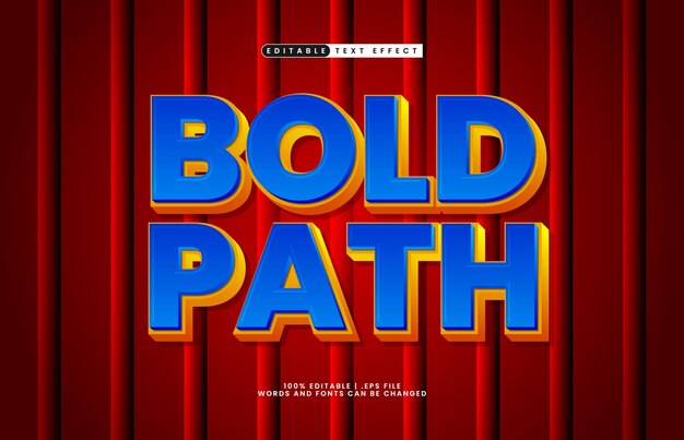 bold path editable text effect with a modern and street text effect