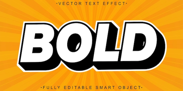 Bold Vector Fully Editable Smart Object Text Effect