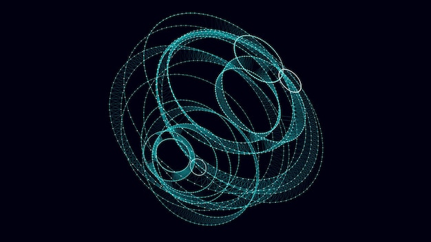 Bølge af partikler. Abstrakt baggrund med en dynamisk bølge. Big data. Vektorillustration