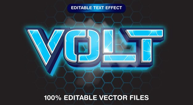 Bolt thunder flash lightning typography editable text effect template background design
