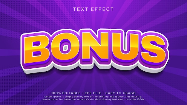 bonus 3d bold editable text effect