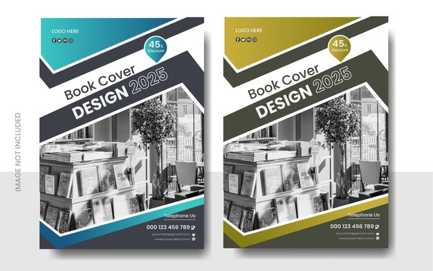book cover mockupand Free eps realistic book cover presentation
