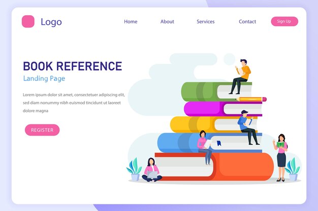 Book reference vector concept library literature education idea brainstormingx9