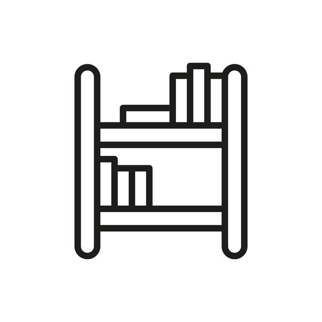 Book Shelf icon vector basic design simple and modern