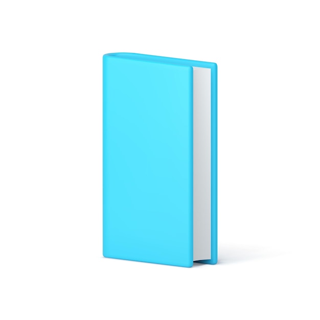 book textbook blue literature cover learning educational encyclopedia dictionary 3d icon vector