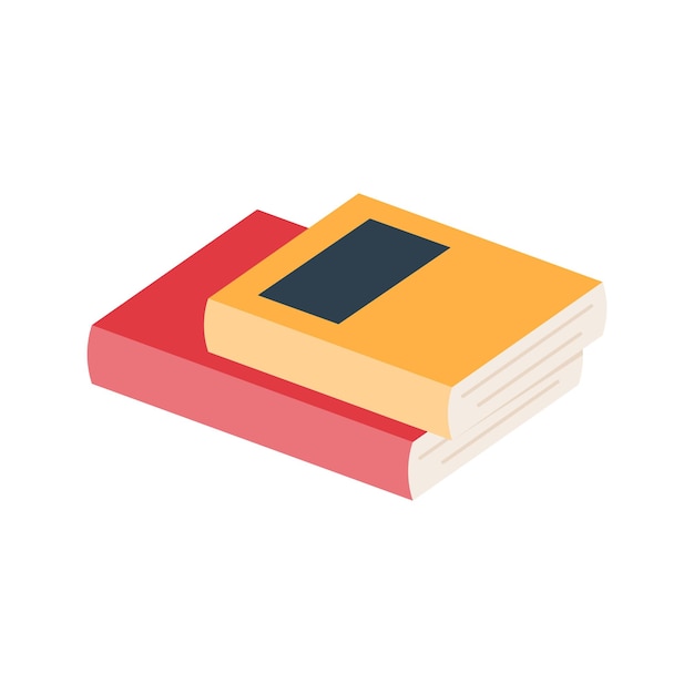 Books stacks of books notebooks illustration Educational vector isolated