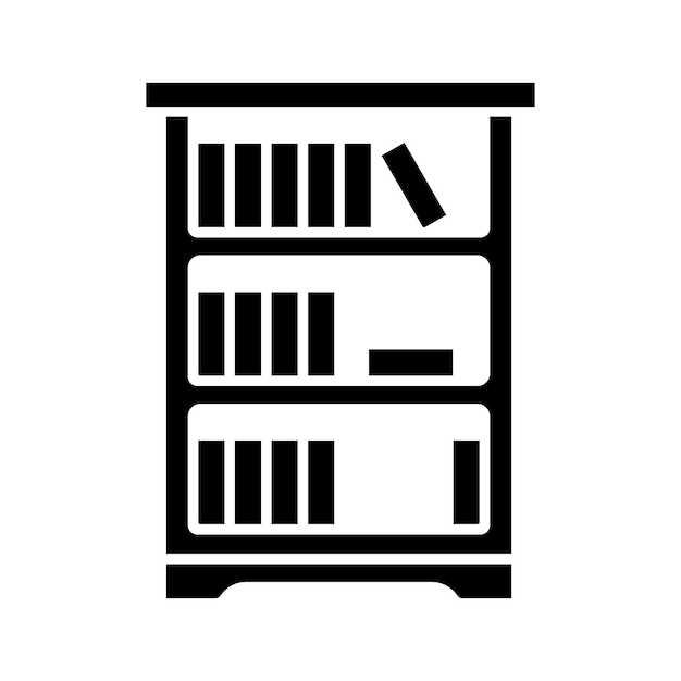 bookshelf icon vector design template simple and clean