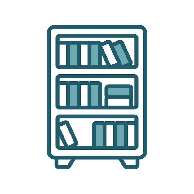 bookshelf icon vector design template simple and clean