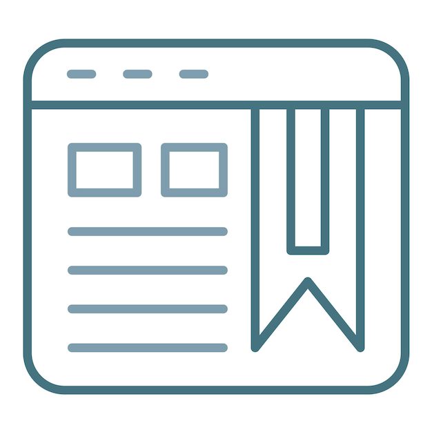 Boomark Page Flat Illustration