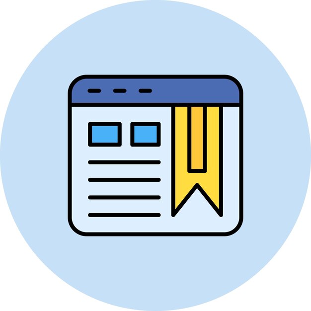 Boomark Page Flat Illustration