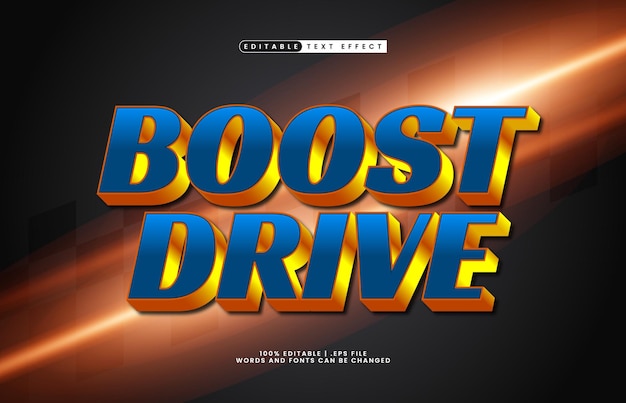boost drive editable text effect with a fast and speed text effect
