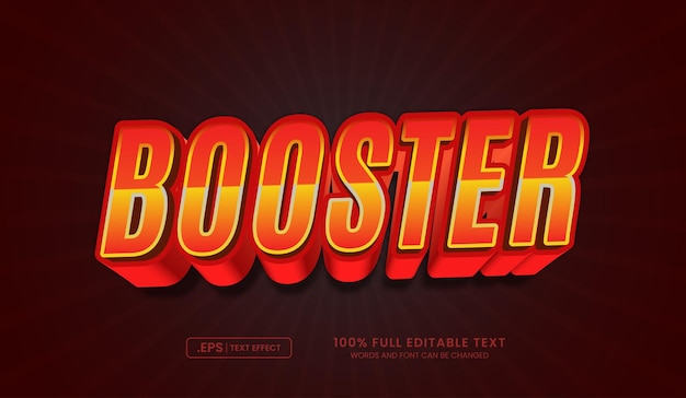 Booster text Editable text effect