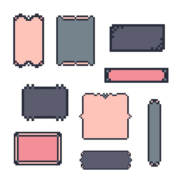 border frame rectangle pixel art