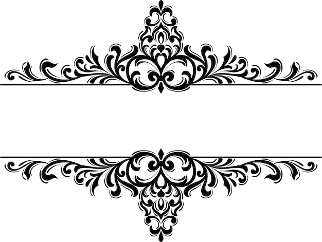 border ornament wedding vintage floral vector collection