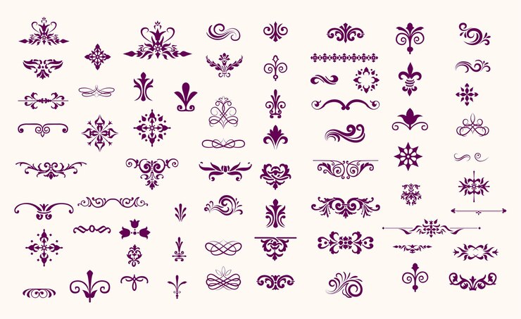 Vektör botanical floral mockup illustration floral ornaments template
