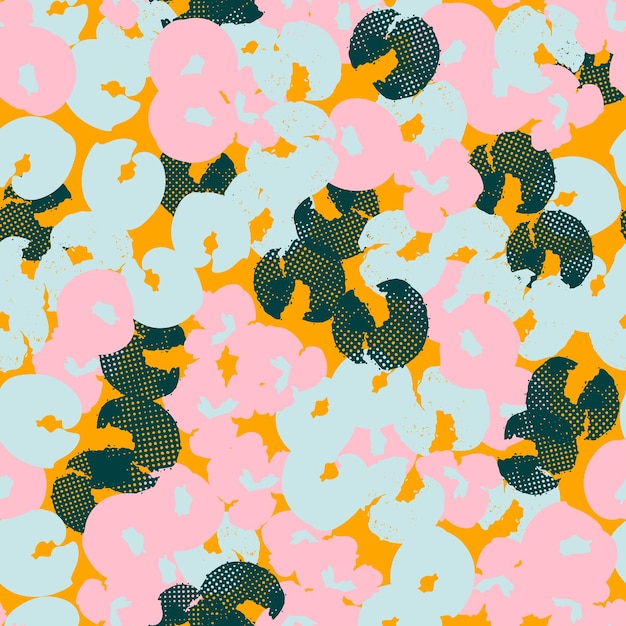 botanical seamless pattern with flowers vector background print design