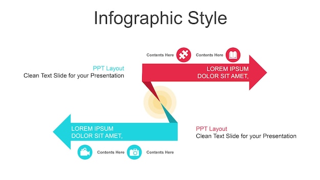 Bothside arrow infograhics