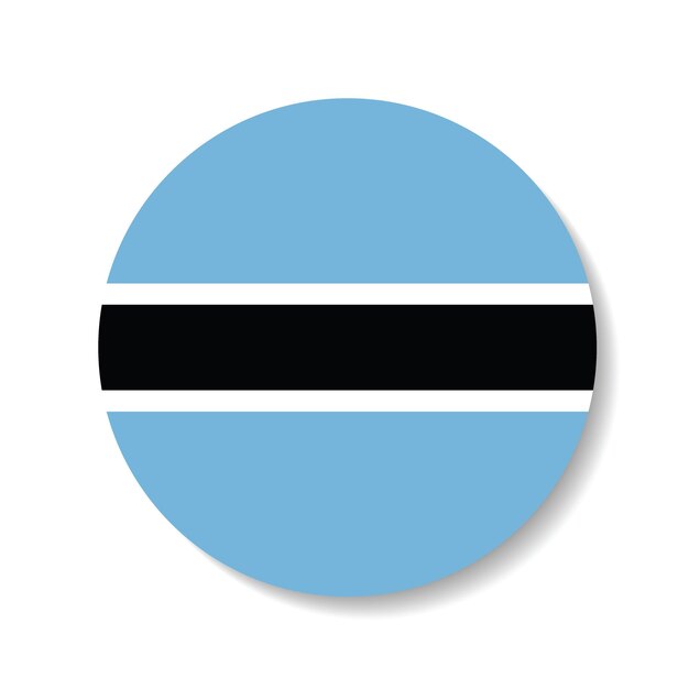 Botswana circle flag logo icon computer vector illustration design