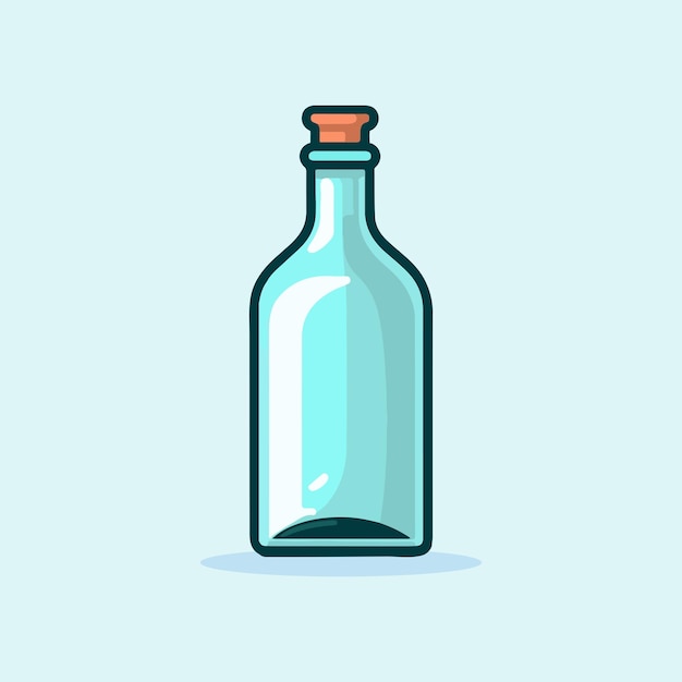 Bottle Vector Illustration Clean Style