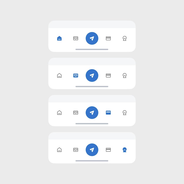 Bottom Navigation UI Mobile App Design Modern Minimal Interface