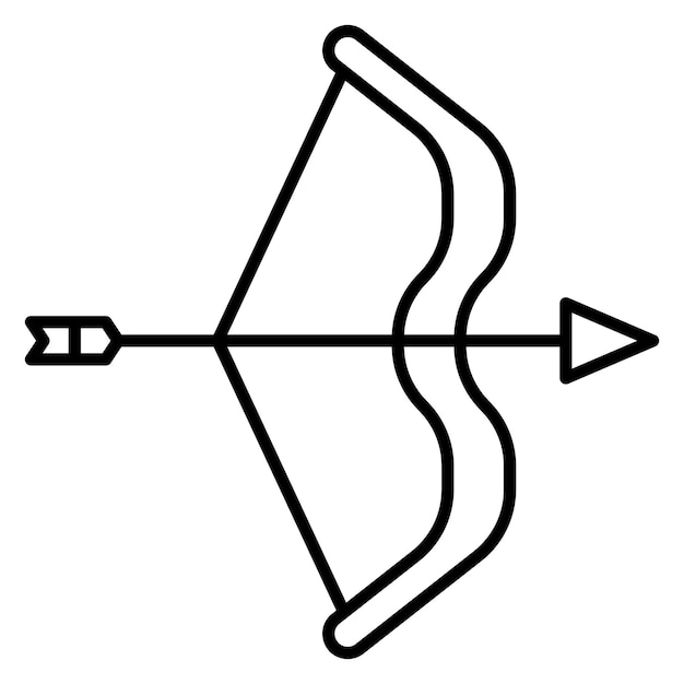 Bow Arrow Vector Illustration Style