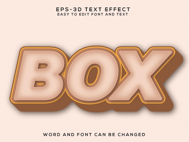 Box 3d text effect