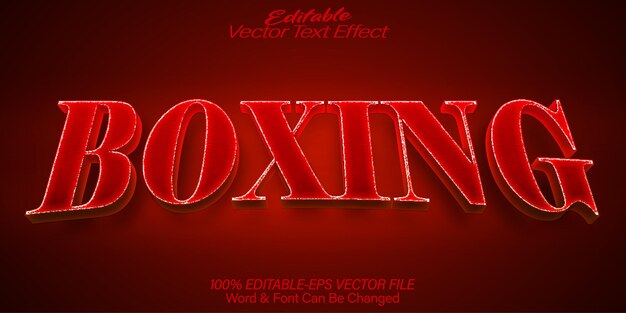 Boxing Vector Text Effect Editable Alphabet Sport Fight Fitness
