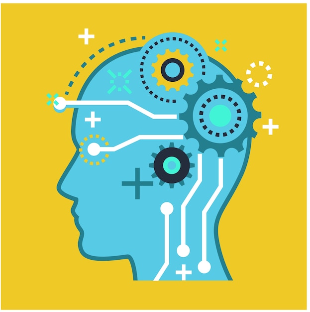 Brain Artificial intelligence symbol