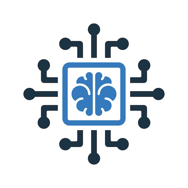 Brain chip computer intelligence icon Simple editable vector design isolated on a white background 38