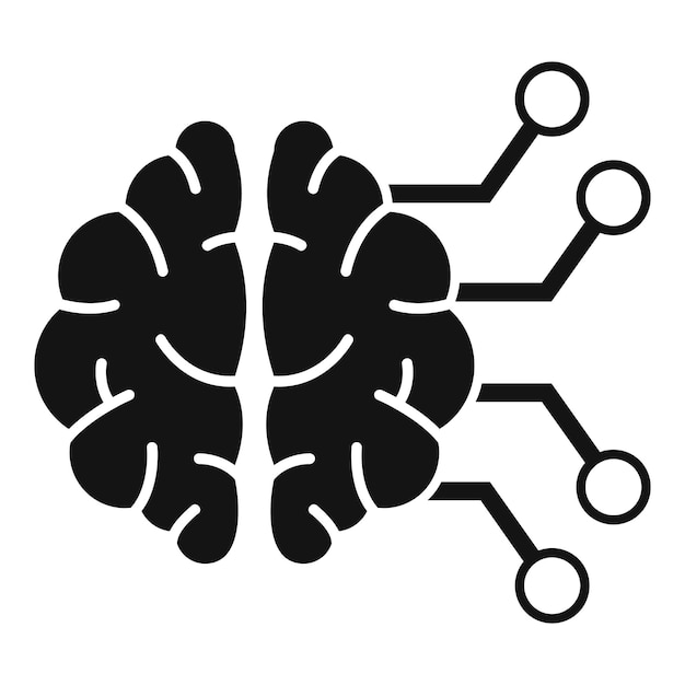Brain coping skills icon simple vector Health mental busy