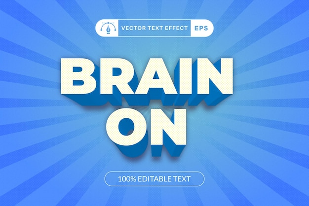 brain on text effect editable