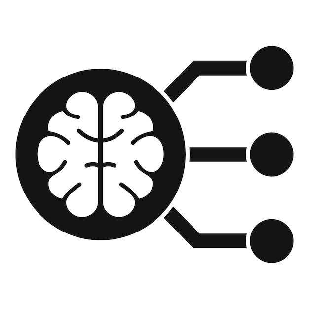 Brain sending signals icon showing thinking process
