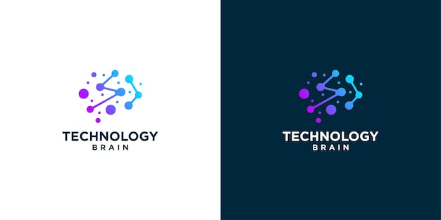 Brain Technology Logo Neuron Connection Human Brain Innovation Intelligence Logo Icon Symbol Vector