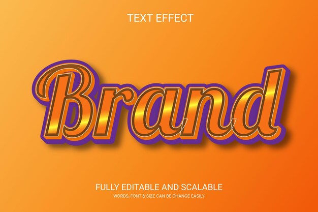 Brand 3D Vector Fully Editable Text Effect