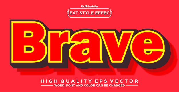 Brave text style effect editable