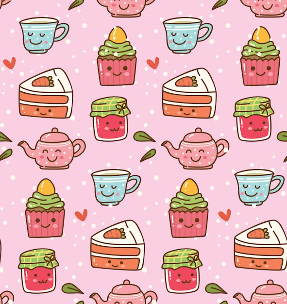 breakfast kawaii background