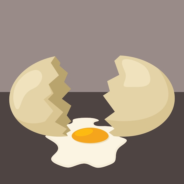 Breakfast With Eggs Isolated Background