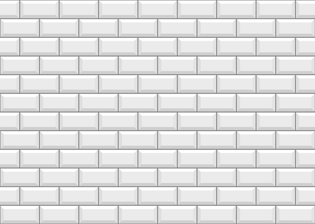 Brick wall pattern Seamless metro background White kitchen backsplash grid Apron faience print