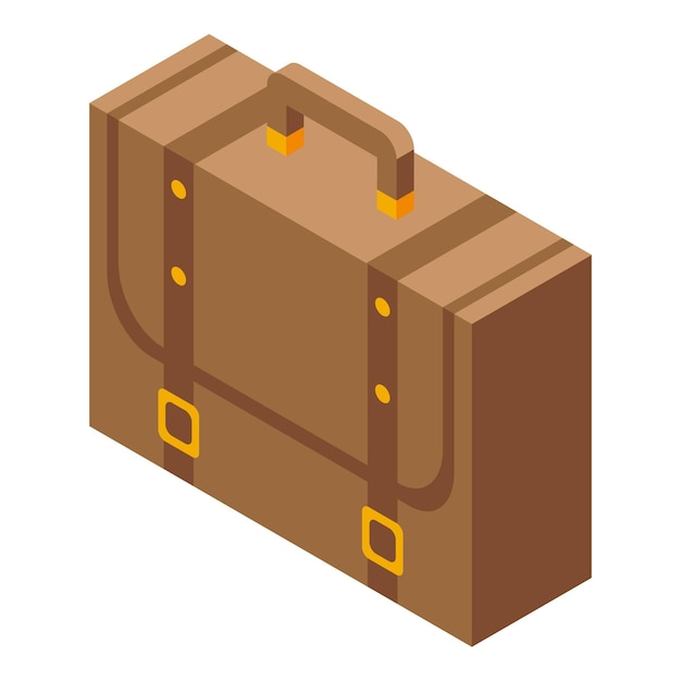 Briefcase bag icon Isometric of briefcase bag vector icon for web design isolated on white background