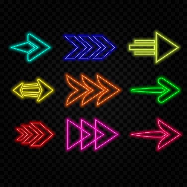 Bright blue color neon light arrow pointing left left arrow neon glow icon black background26