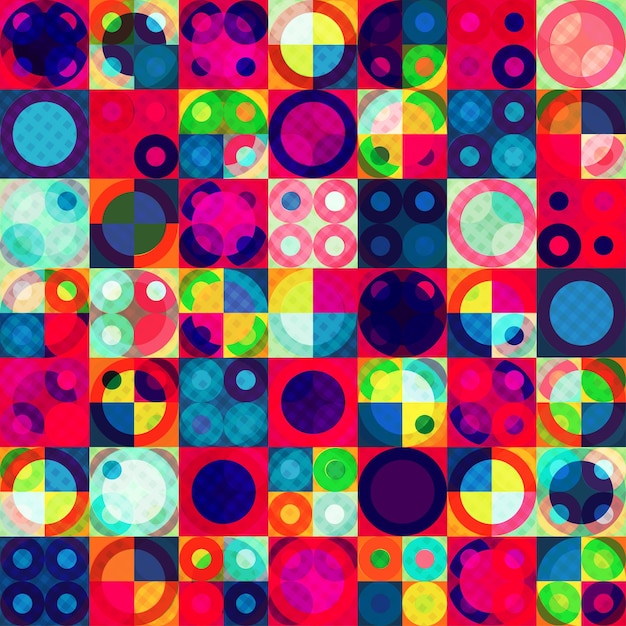 Bright circle seamless pattern
