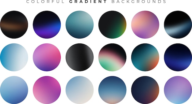 Bright Color Blend Set App Backgrounds Vector Design