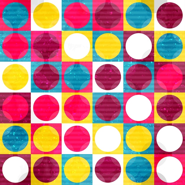Bright colored circle seamless pattern