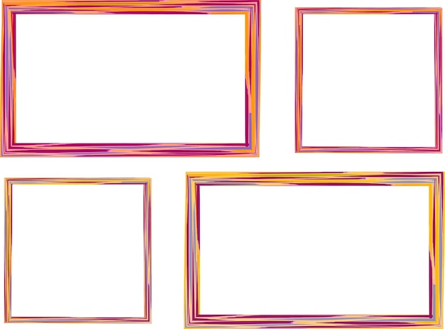 bright colorful summer frames banners