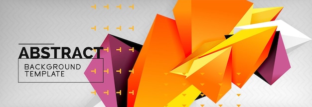 bright colorful triangular poly 3d composition abstract geometric background minimal design polygonal futuristic poster template